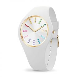 Montre femme s ice watch cosmos rainbow silicone blanc - analogiques - edora - 0