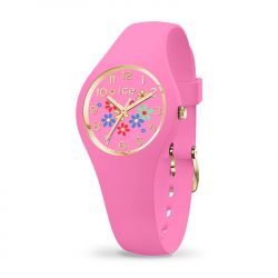 Montre femme xs ice watch flower pinky bloom silicone rose - analogiques - edora - 0