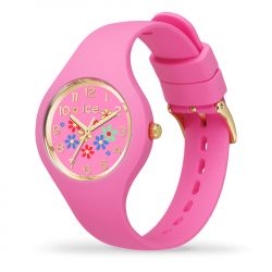 Montre femme xs ice watch flower pinky bloom silicone rose - analogiques - edora - 1