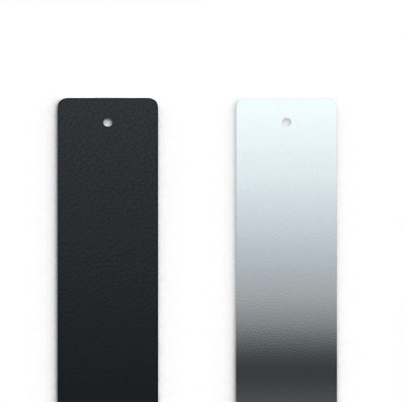 Cuir manchette 25mm les georgettes marine mat ruthénium - accessoires-les-georgettes - edora