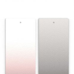 Cuir manchette 40mm les georgettes rose clair gris - cuirs - edora - 0