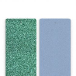 Cuir manchette 40mm les georgettes paillettes turquoise bleu ciel - cuirs - edora - 0