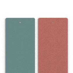 Cuir manchette 40mm les georgettes bleu minéral argile rose - cuirs - edora - 0