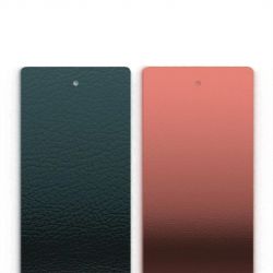 Cuir manchette 40mm les georgettes bleu minuit blush métal - cuirs - edora - 0