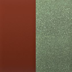 Cuir manchette 8mm les georgettes noisette anis pailleté - cuirs - edora - 1