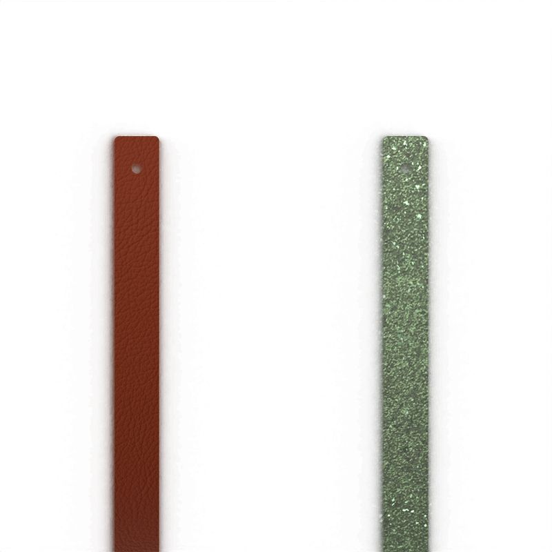 Cuir manchette 8mm les georgettes noisette anis pailleté - cuirs - edora