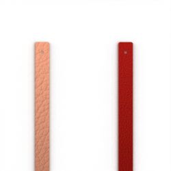 Cuir manchette 8mm les georgettes barbe à papa rouge acidulé - cuirs - edora - 0