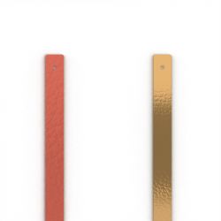 Cuir manchette 8mm les georgettes pamplemousse golden hour - cuirs - edora - 0