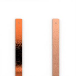 Cuir manchette 8mm les georgettes rouille métallisé rose opéra - cuirs - edora - 0