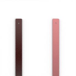 Cuir manchette 8mm les georgettes bourgogne rose - cuirs - edora - 0