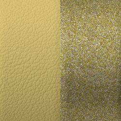 Cuir manchette 8mm les georgettes jaune citron blé doré - cuirs - edora - 0