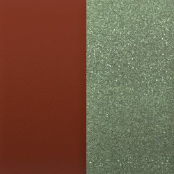 Cuir manchette 40mm les georgettes noisette anis pailleté - cuirs - edora - 1