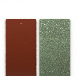 Cuir manchette 40mm les georgettes noisette anis pailleté - cuirs - edora - 0