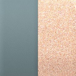 Cuir manchette 40mm les georgettes bleu pastel rose pailleté - cuirs - edora - 1