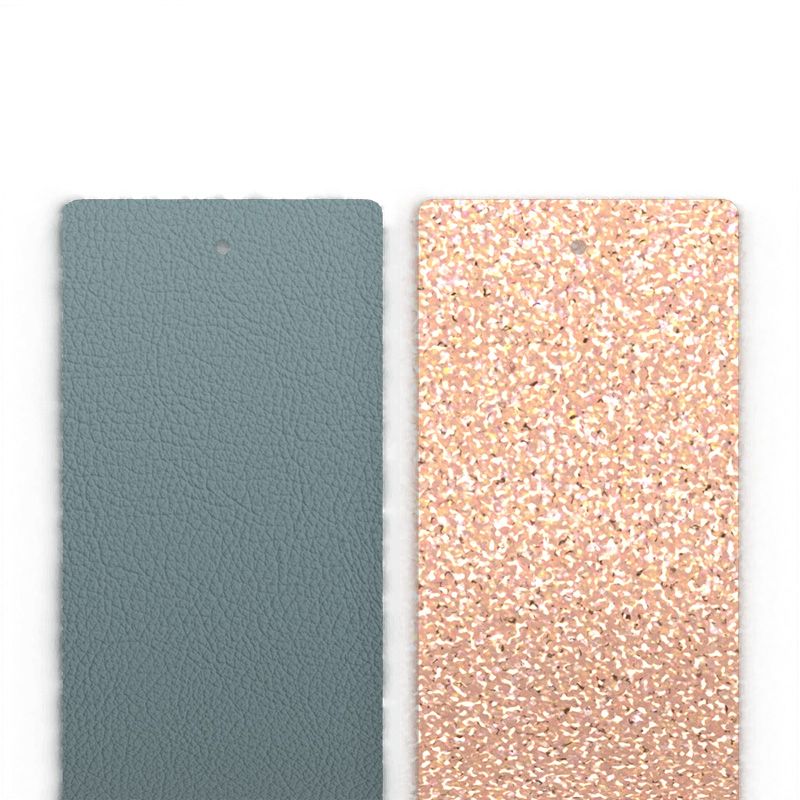 Cuir manchette 40mm les georgettes bleu pastel rose pailleté - cuirs - edora