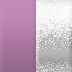 Cuir manchette 25mm les georgettes mauve paillettes argentées - cuirs - edora - 1