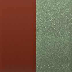 Cuir manchette 14mm les georgettes noisette anis pailleté - cuirs - edora - 1