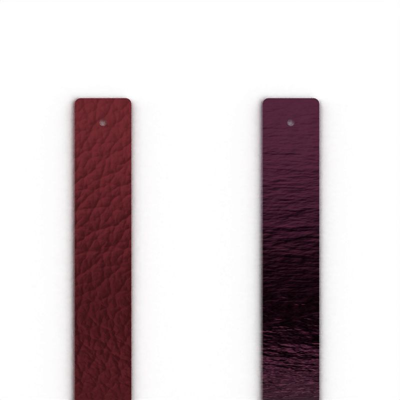 Cuir manchette 14mm les georgettes cassis mure nacrée - cuirs - edora