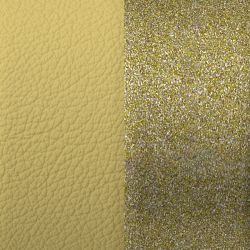 Cuir manchette 14mm les georgettes jaune citron blé doré - cuirs - edora - 1