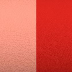 Cuir boucles d'oreilles demi rond 30mm les georgettes barbe à papa rouge acidulé - cuirs - edora - 1