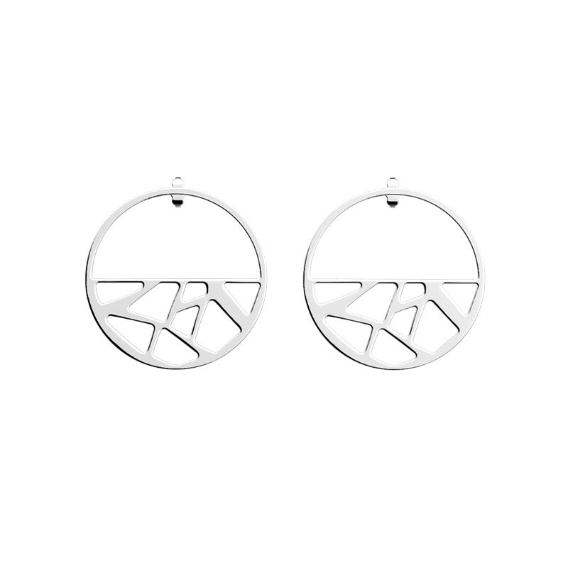 Boucles d'oreilles créoles femme 43mm les georgettes girafe laiton argenté - creoles - edora