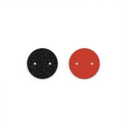 Cuir Colliers 25mm LES GEORGETTES Paillettes Noires Rouge