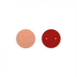 Cuir colliers 25mm les georgettes barbe à papa rouge acidulé - accessoires-les-georgettes - edora - 0