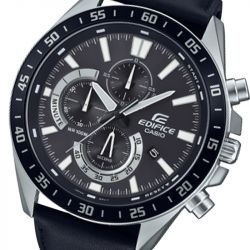 Montre homme chronographe casio edifice cuir noir - chronographes - edora - 1