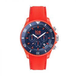 Montre chronographe homme l ice watch chrono orange blue silicone orange - chronographes - edora - 0