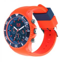 Montre chronographe homme l ice watch chrono orange blue silicone orange - chronographes - edora - 1