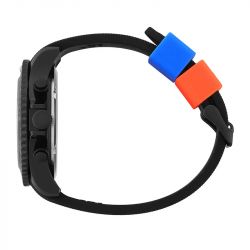 Montre chronographe homme l ice watch chrono trilogy silicone noir - chronographes - edora - 3