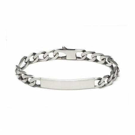 Gourmette homme argent & or, bracelet gourmette homme gravure - gourmettes - edora - 1