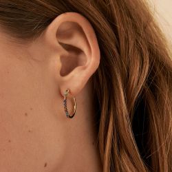 Boucles d’oreilles femme: pendantes, créoles, puces & piercing (17) - creoles - edora - 2