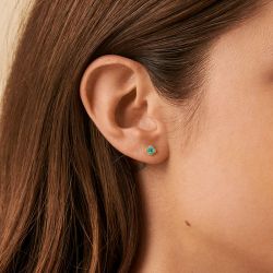 Boucles d’oreilles argent 925, argentées: bijoux en argent massif (5) - puces - edora - 2