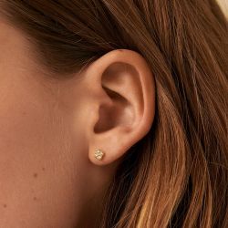 Boucles d’oreilles puce or, argent & clous d’oreille argent, or (4) - puces - edora - 2