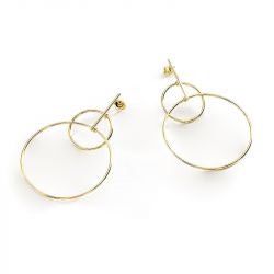 Boucles d'oreilles femme agatha cassini argent 925/1000 doré 02390140-157-tu - boucles-d-oreilles-femme - edora - 0