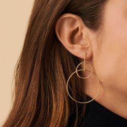 Boucles d'oreilles femme agatha cassini argent 925/1000 doré 02390140-157-tu - boucles-d-oreilles-femme - edora - 1