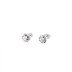 Boucles d'oreilles femme puces agatha argent 925/1000 oxydes de zirconium - puces - edora - 0