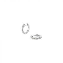 Boucles d'oreilles femme créoles agatha argent 925/1000 oxydes de zirconium 02320436-136-tu - creoles - edora - 0