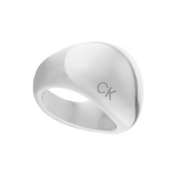 Bague femme 54 calvin klein playful organic shapes acier argenté - bagues-femmes - edora - 0