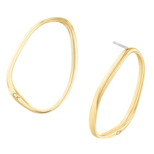 Boucles d'Oreilles Femme Créoles CALVIN KLEIN ELONGATED DROPS Acier Doré