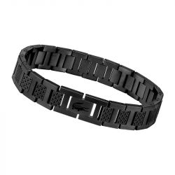 Bracelet or & argent, bracelet plaqué or, bracelet cuir & tissu (4) - bracelets-homme - edora - 2