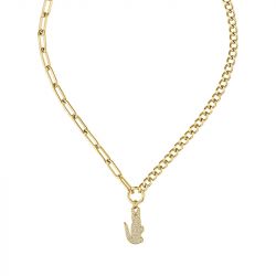 Collier femme lacoste acier doré - colliers-femme - edora - 0