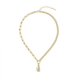 Collier femme lacoste acier doré - colliers-femme - edora - 1