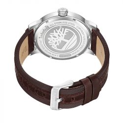 Montre homme timberland westerley cuir brun - analogiques - edora - 2