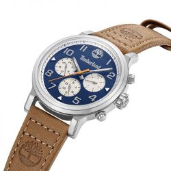 Montre chronographe homme timberland pancher cuir brun - chronographes - edora - 1