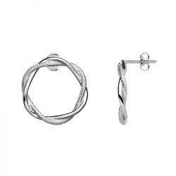 Boucles d'oreilles femme saunier filage argent 925/1000 - boucles-d-oreilles-femme - edora - 0