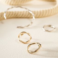 Boucles d'oreilles femme saunier filage argent 925/1000 - boucles-d-oreilles-femme - edora - 2