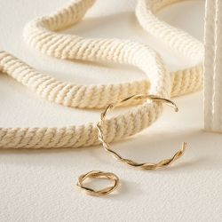 Bracelet jonc femme saunier filage plaqué or - joncs - edora - 3