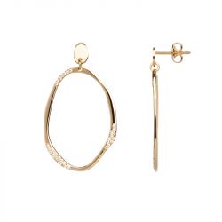 Boucles d'oreilles femme saunier brise plaqué or - boucles-d-oreilles-femme - edora - 0